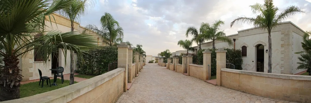 Masseria pathways and palms