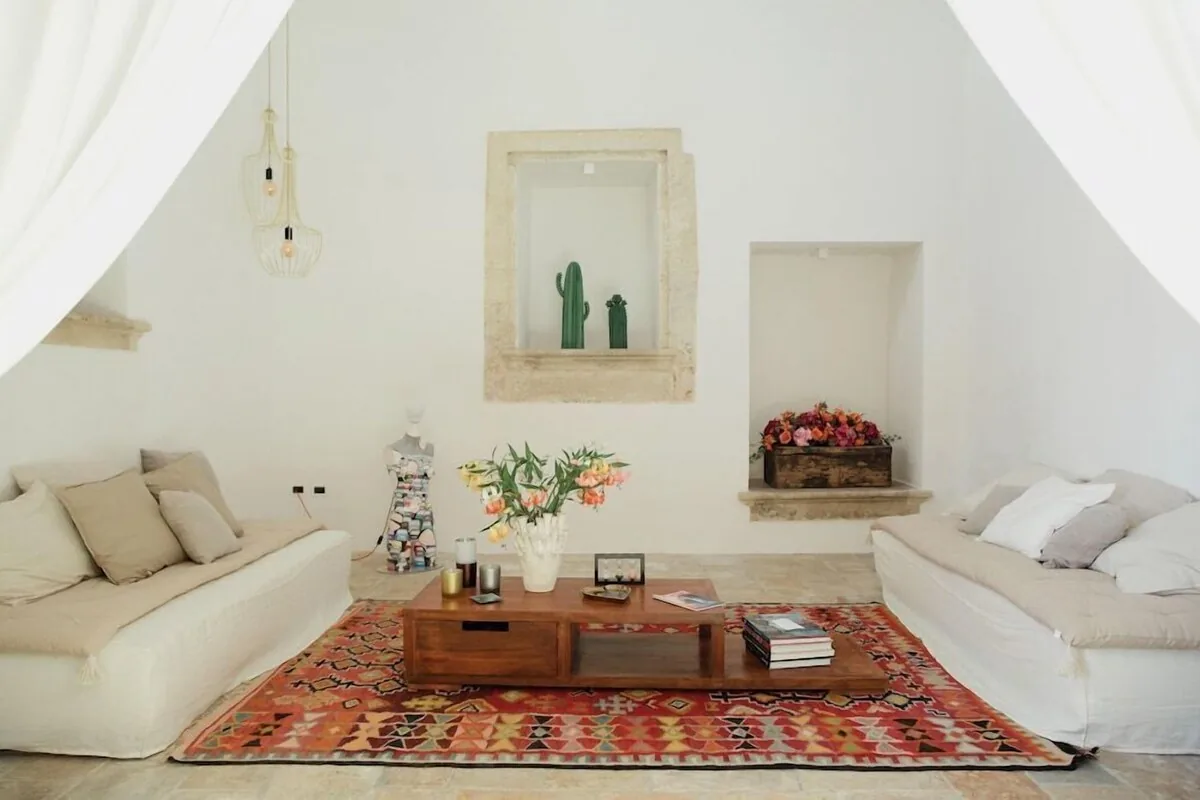 Relaxing lounge at the masseria